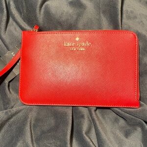 Kate Spade Vibrant Red Wristlet Clutch